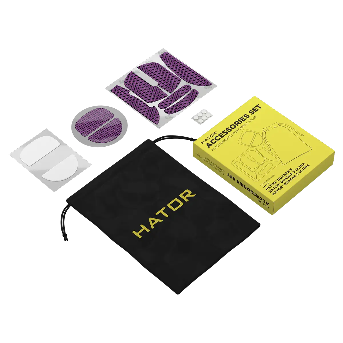 HATOR Accessories Set for Quasar 3 series gaming mouse